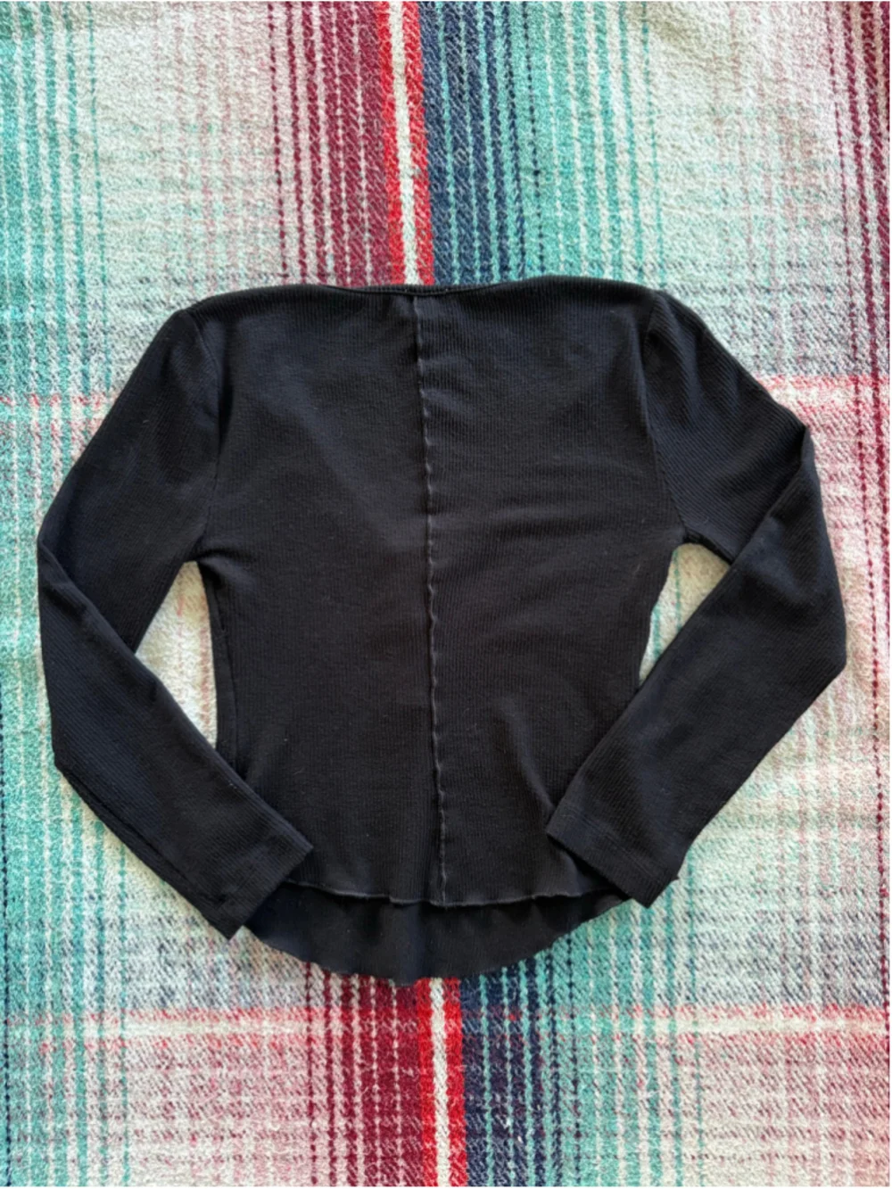 Free People Intimately Black Henley Top XS